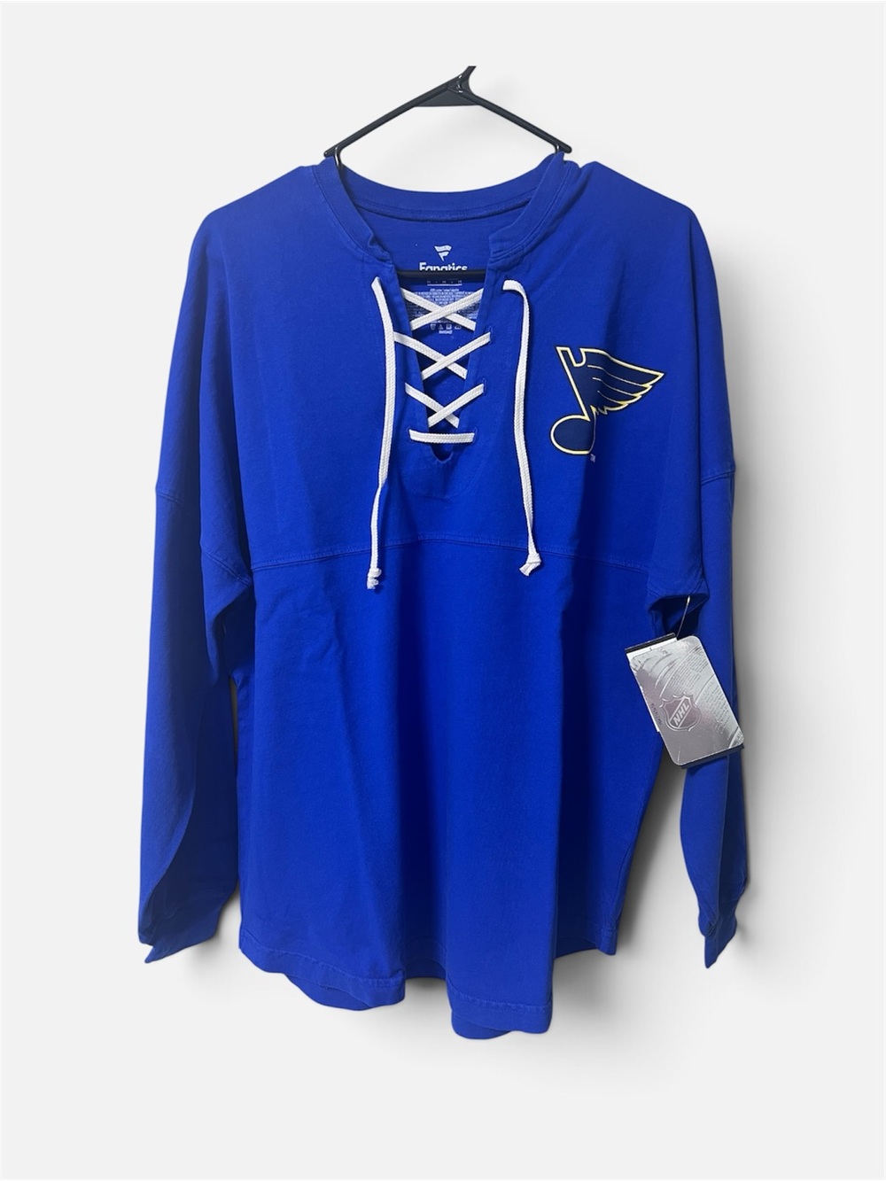 STL St. Louis Blues NHL Lace-Up Women’s Crewneck Sweatshirt Size M